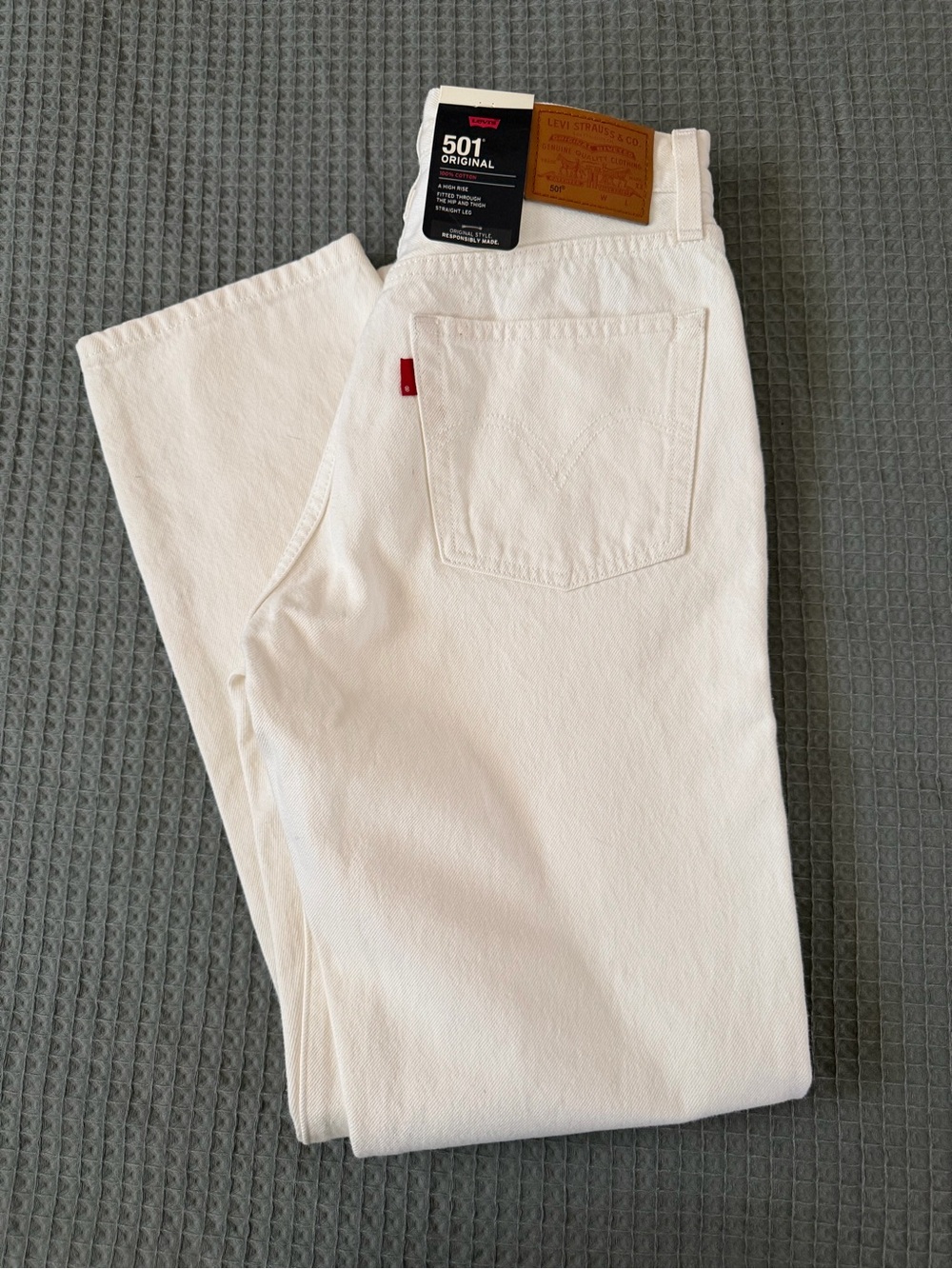 Levi's 501 Original Straight Leg Jeans in White